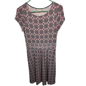 Boden Women's Amelie Floral Midi Dress Size 8 Short Sleeve Casual